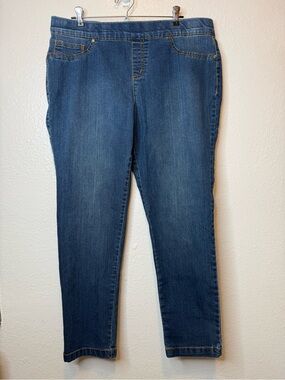 Faded Glory Pull On Blue Jeans Skinny Jegging Style Size 16 Classic Capsule